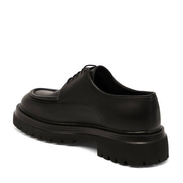 Siyah Hakiki Deri Erkek Casual Ayakkabı - E25S1AY57514-A23 - 3