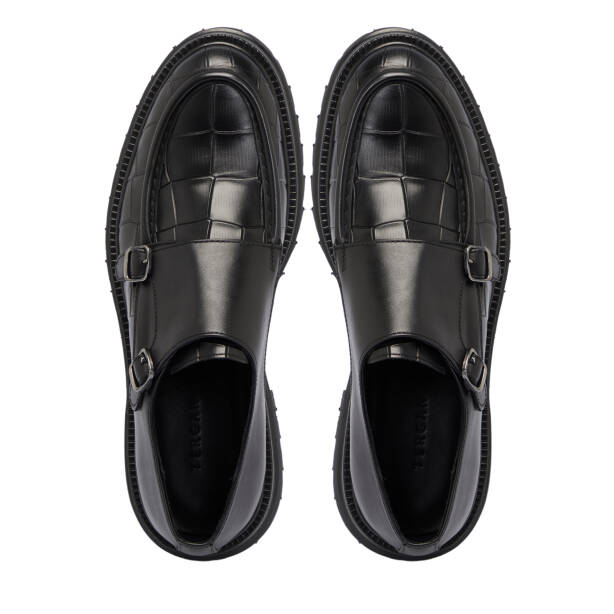 Siyah Deri Erkek Casual Ayakkabı - E25S1AY57515-A23 - 5