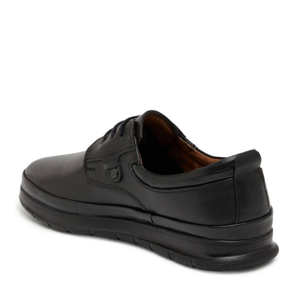 Siyah Hakiki Deri Erkek Casual Ayakkabı - E25S1AY57688-A41 - Tergan