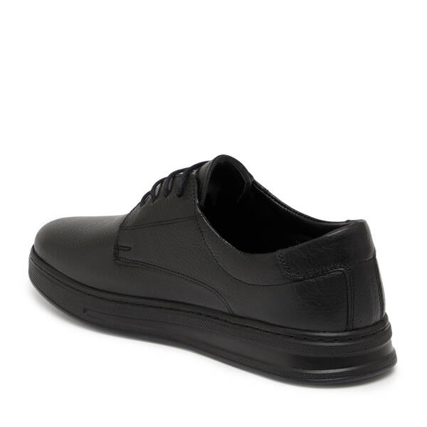 Siyah Hakiki Deri Erkek Casual Ayakkabı - E25S1AY57689-A41 - 3