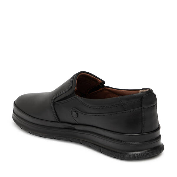 Siyah Hakiki Deri Erkek Casual Ayakkabı - E25S1AY57690-A41 - 3