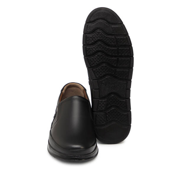 Siyah Hakiki Deri Erkek Casual Ayakkabı - E25S1AY57690-A41 - 4