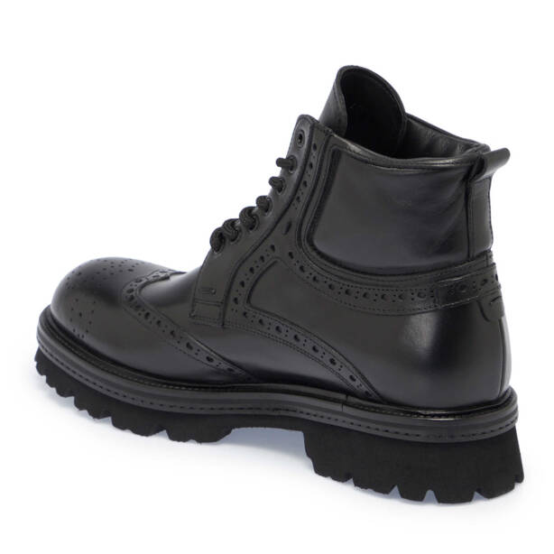 Siyah Deri Erkek Casual Bot - E23K1BT56361-A23 - 2