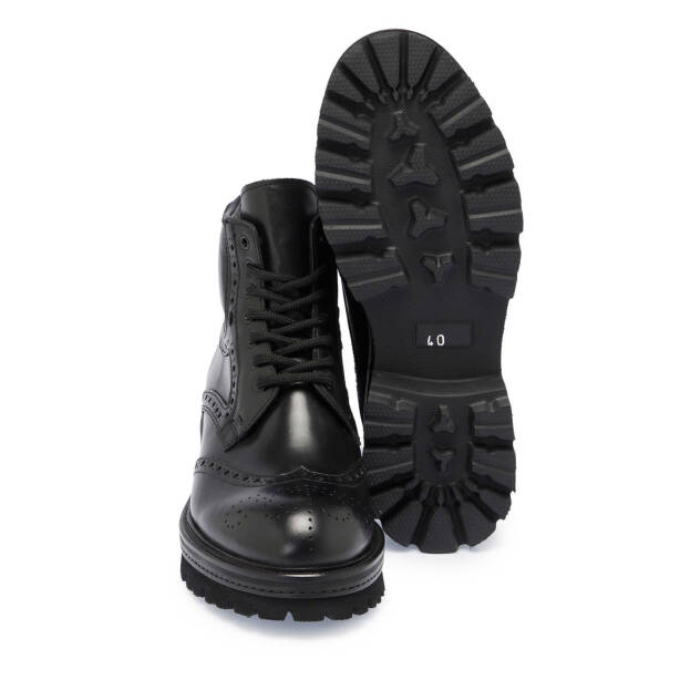 Siyah Deri Erkek Casual Bot - E23K1BT56361-A23 - 4