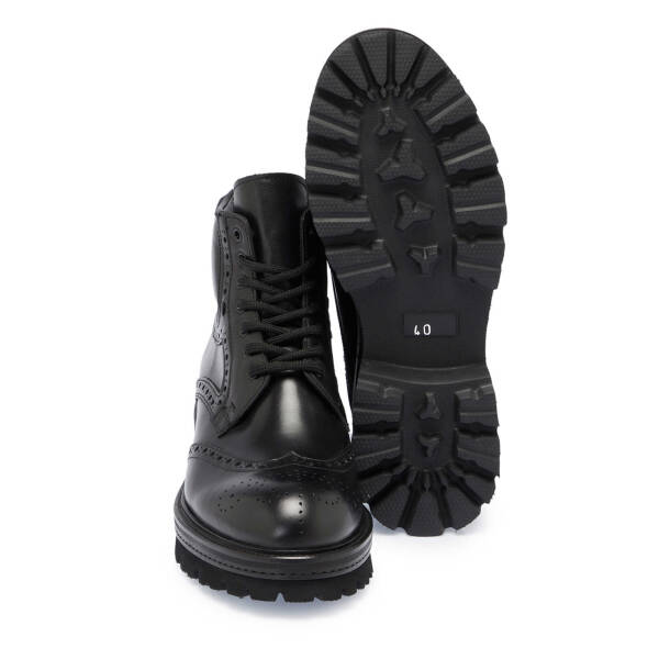 Siyah Deri Erkek Casual Bot - E23K1BT56361-A23 - 4