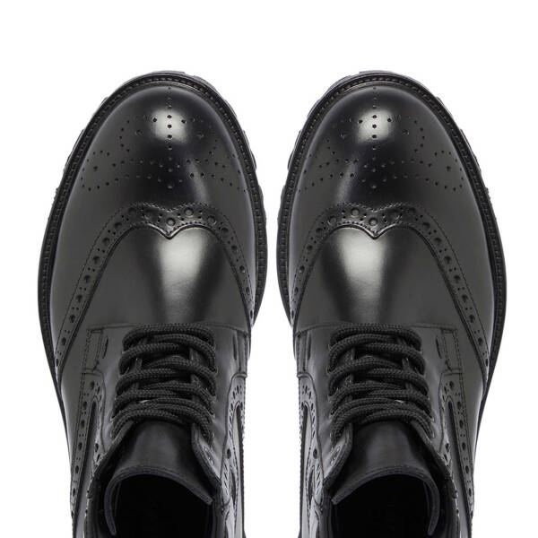 Siyah Deri Erkek Casual Bot - E23K1BT56361-A23 - 5