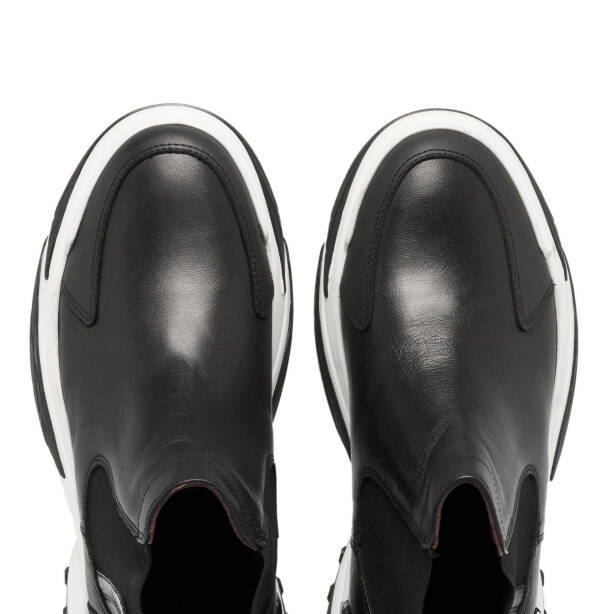 Siyah Deri Erkek Casual Bot - E23K1BT56373-A43 - Tergan