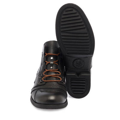 Siyah Deri Erkek Casual Bot - E23K1BT56503-A41 - 4