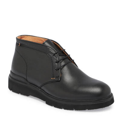 Siyah Deri Erkek Casual Bot - E24K1BT57014-A23 - 1