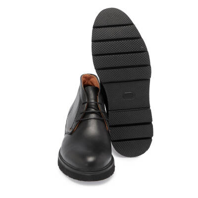 Siyah Deri Erkek Casual Bot - E24K1BT57014-A23 - 4