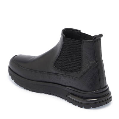 Siyah Deri Erkek Casual Bot - E24K1BT57029-A41 - 2