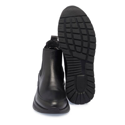 Siyah Deri Erkek Casual Bot - E24K1BT57029-A41 - 4