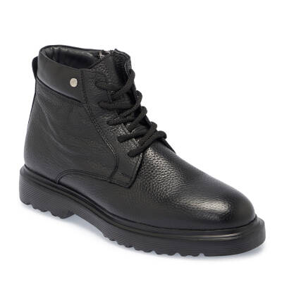  Siyah Deri Erkek Casual Bot - E24K1BT57037-A41 