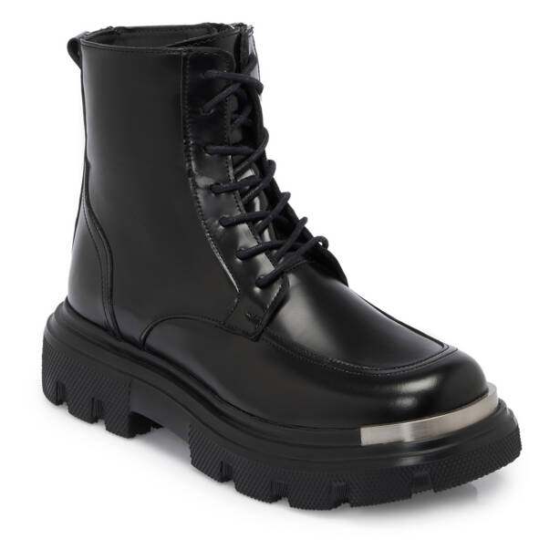 Siyah Deri Erkek Casual Bot - E24K1BT57061-A23 - Tergan