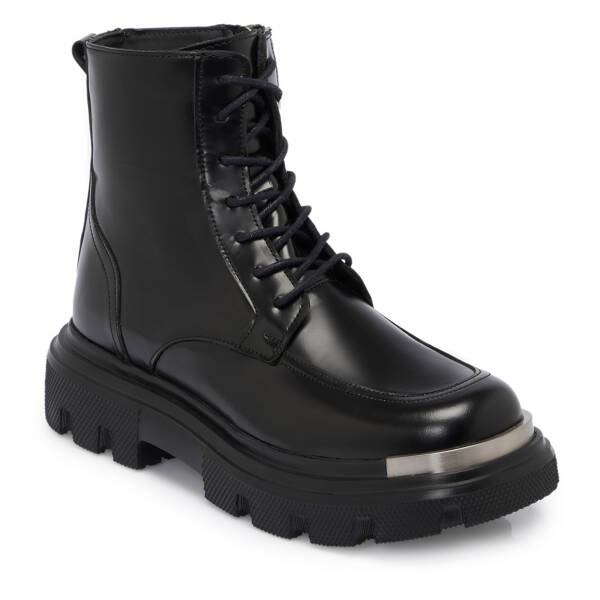 Siyah Deri Erkek Casual Bot - E24K1BT57061-A23 - 1