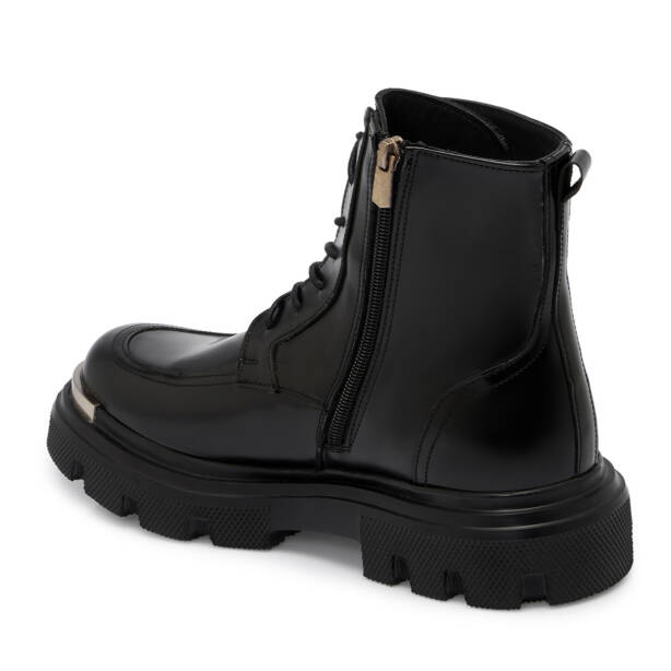 Siyah Deri Erkek Casual Bot - E24K1BT57061-A23 - Tergan