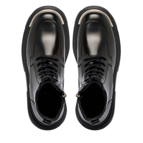 Siyah Deri Erkek Casual Bot - E24K1BT57061-A23 - 5