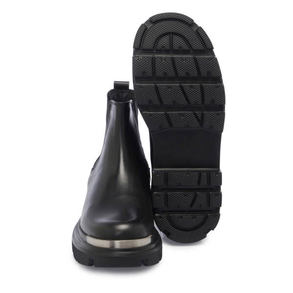 Siyah Deri Erkek Casual Bot - E24K1BT57062-A23 - 4