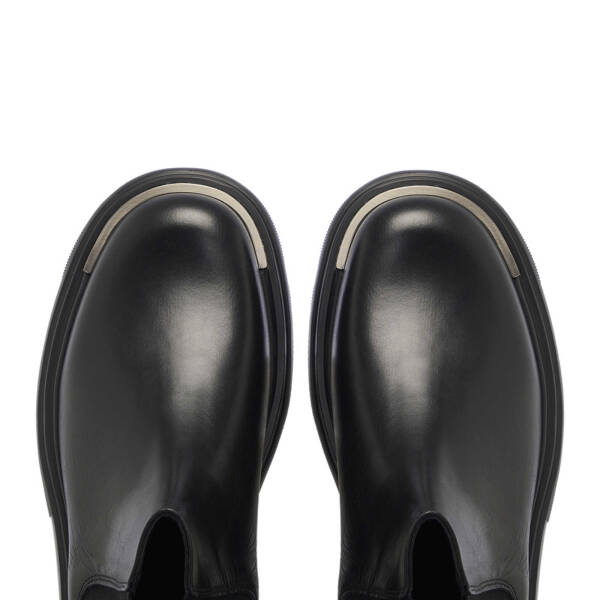 Siyah Deri Erkek Casual Bot - E24K1BT57062-A23 - 5