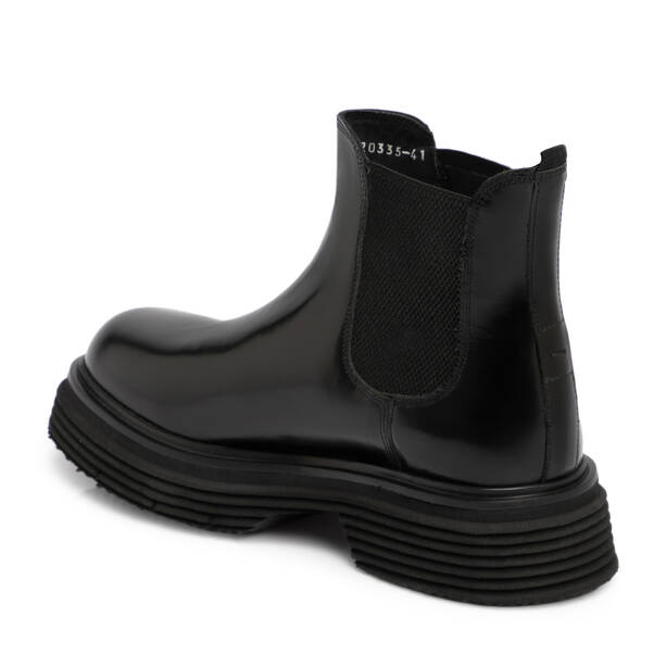 Siyah Deri Erkek Casual Bot - E24K1BT57064-A23 - 2