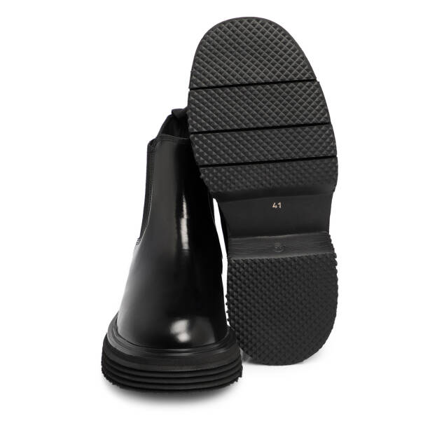 Siyah Deri Erkek Casual Bot - E24K1BT57064-A23 - 4