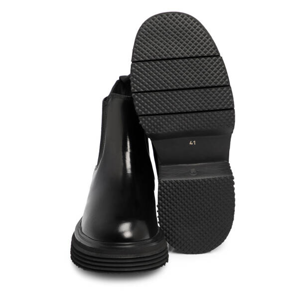 Siyah Deri Erkek Casual Bot - E24K1BT57064-A23 - 4