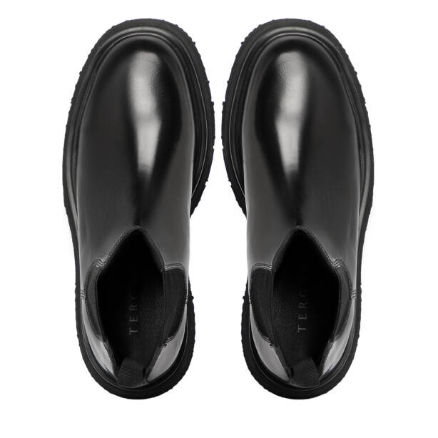 Siyah Deri Erkek Casual Bot - E24K1BT57064-A23 - 5