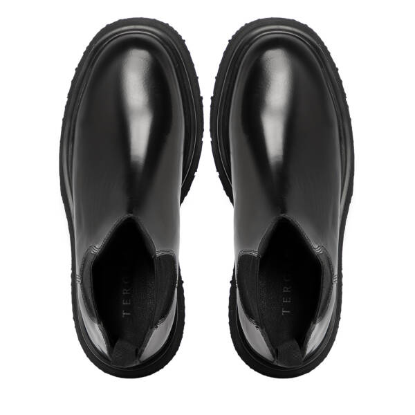 Siyah Deri Erkek Casual Bot - E24K1BT57064-A23 - 5