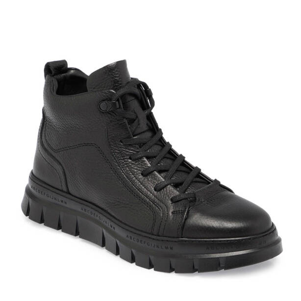 Siyah Deri Erkek Casual Bot - E24K1BT57076-A41 - Tergan