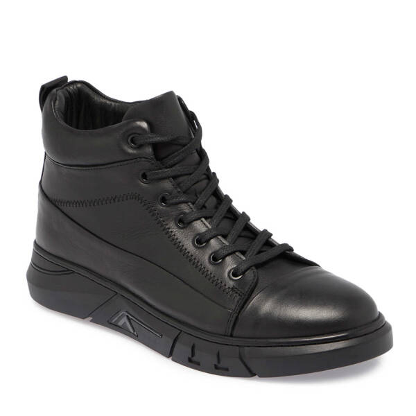 Siyah Deri Erkek Casual Bot - E24K1BT57081-A23 - 1
