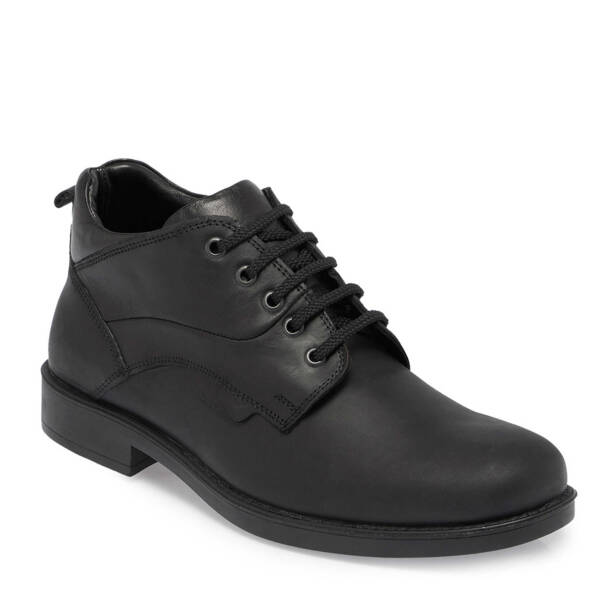 Siyah Deri Erkek Casual Bot - E24K1BT57087-Q43 