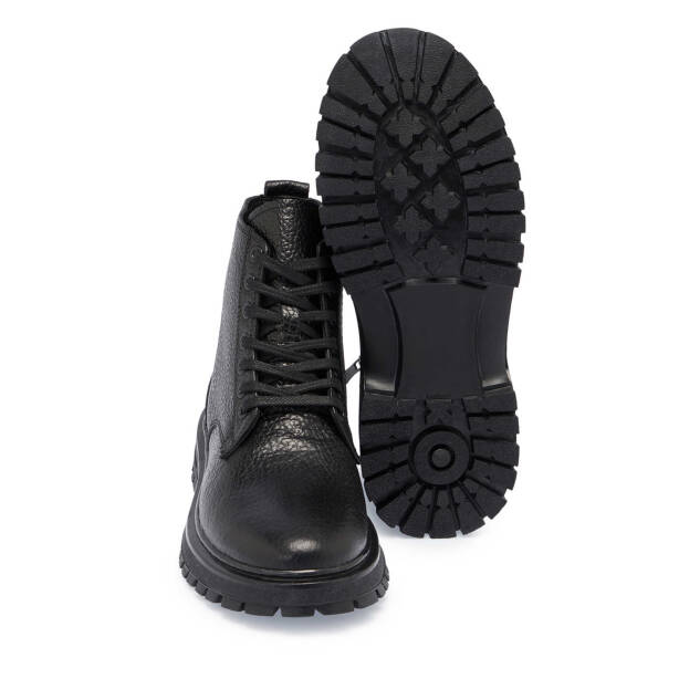 Siyah Deri Erkek Casual Bot - E24K1BT57135-A23 - Tergan