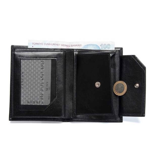Siyah Deri Erkek Cüzdan - S1CE00001108-B06 - 3