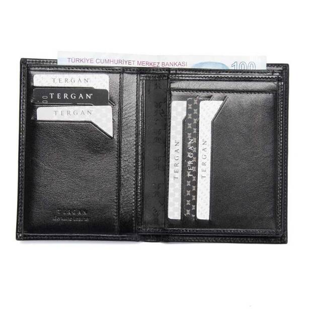 Siyah Hakiki Deri Erkek Cüzdan - S1CE00001108-B06 - Tergan