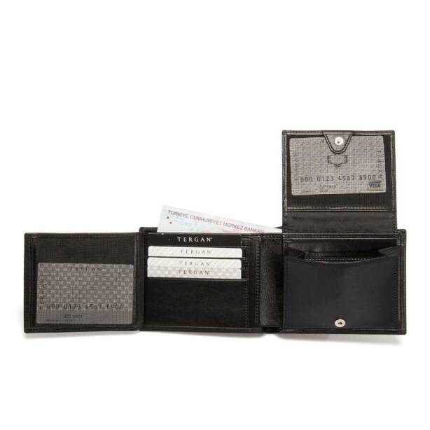 Siyah Deri Erkek Cüzdan - S1CE00001373-A97 - Tergan