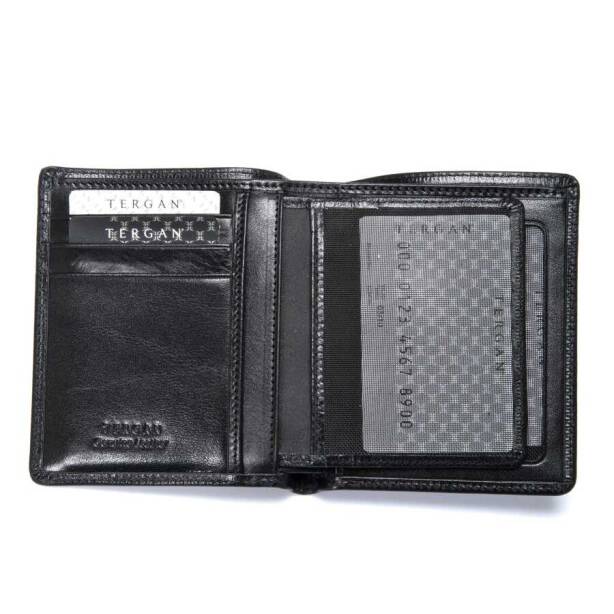 Siyah Hakiki Deri Erkek Cüzdan - S1CE00001452-A97 - Tergan
