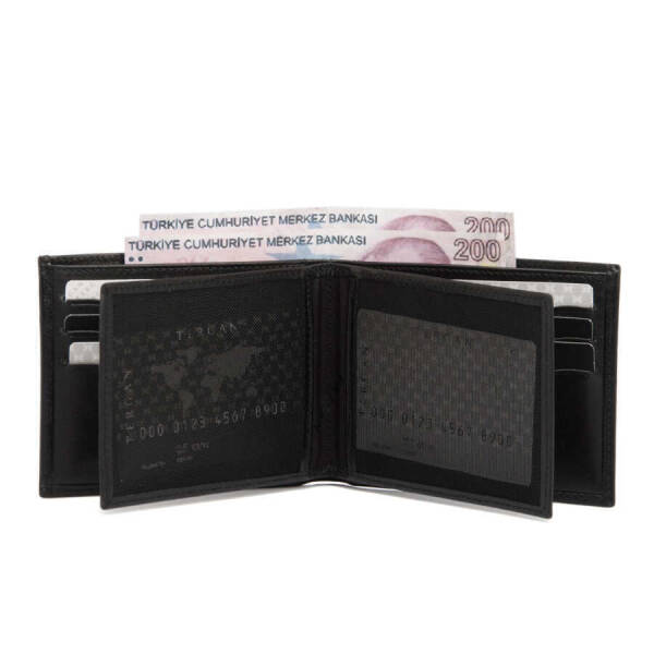 Siyah Hakiki Deri Erkek Cüzdan - S1CE00001499-A97 - 3