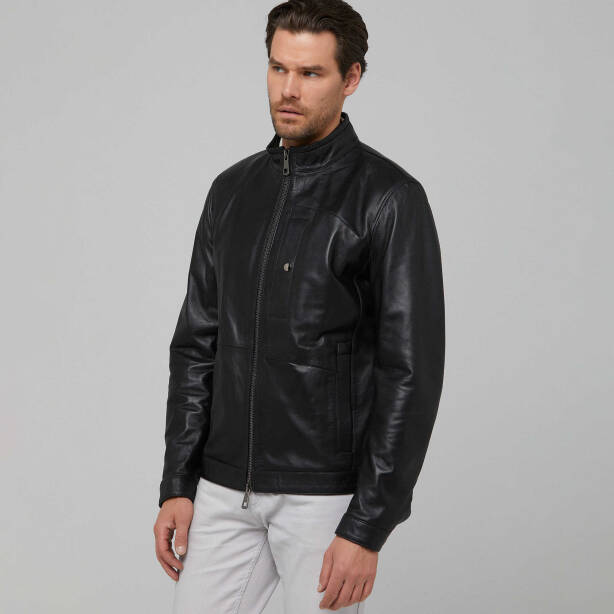 Siyah Deri Erkek Deri Mont - E22IDM310250-Q3H - 2