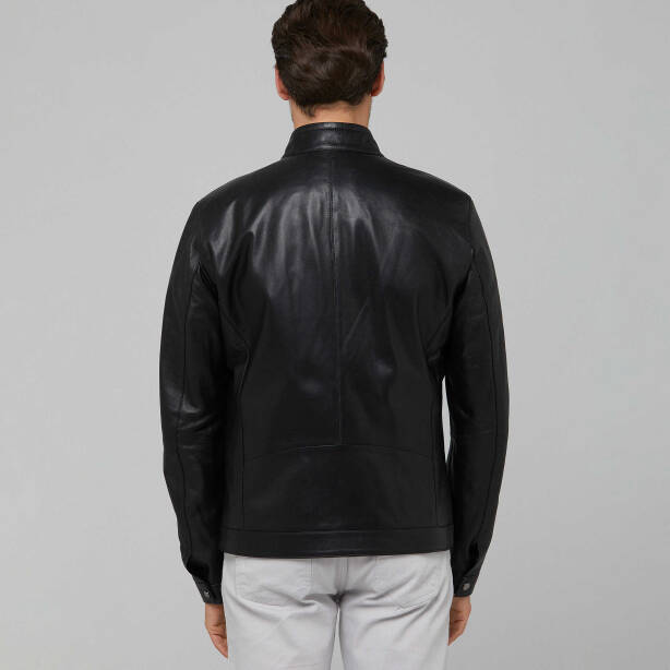 Siyah Deri Erkek Deri Mont - E22IDM310250-Q3H - 3