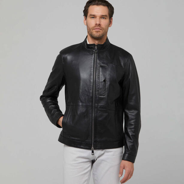 Siyah Deri Erkek Deri Mont - E22IDM310250-Q3H - 4