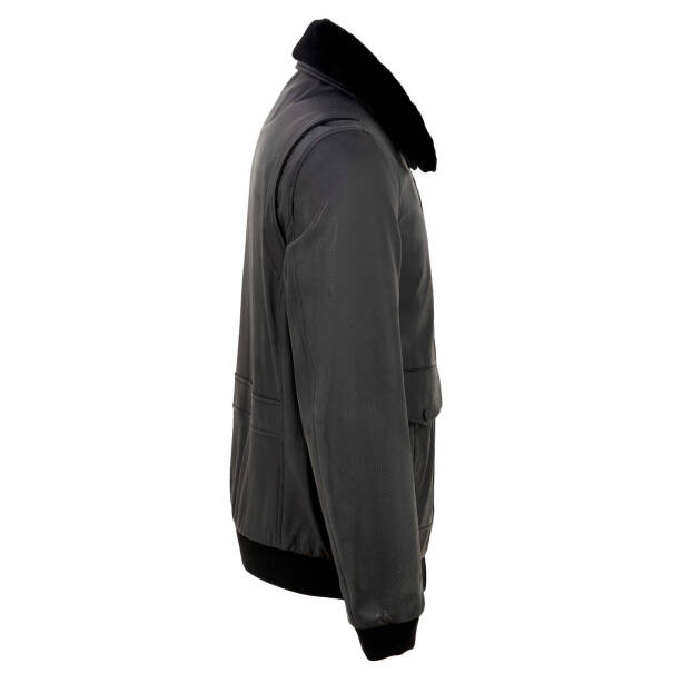 Siyah Deri Erkek Deri Mont - E22KDM310334-Q4O - 3