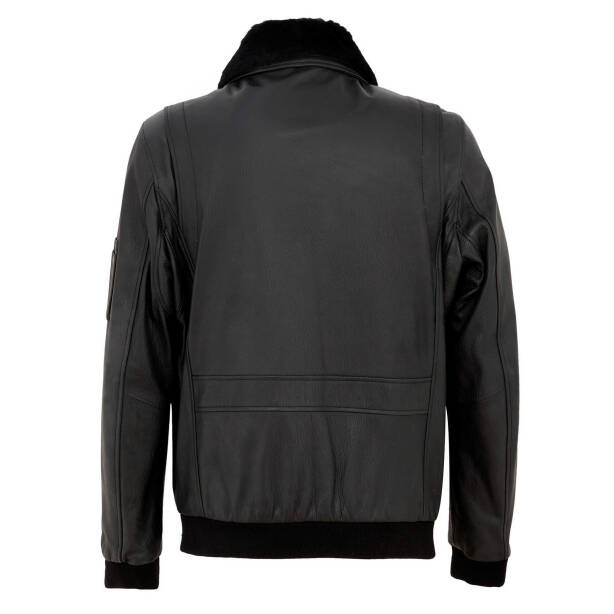 Siyah Deri Erkek Deri Mont - E22KDM310334-Q4O - 4