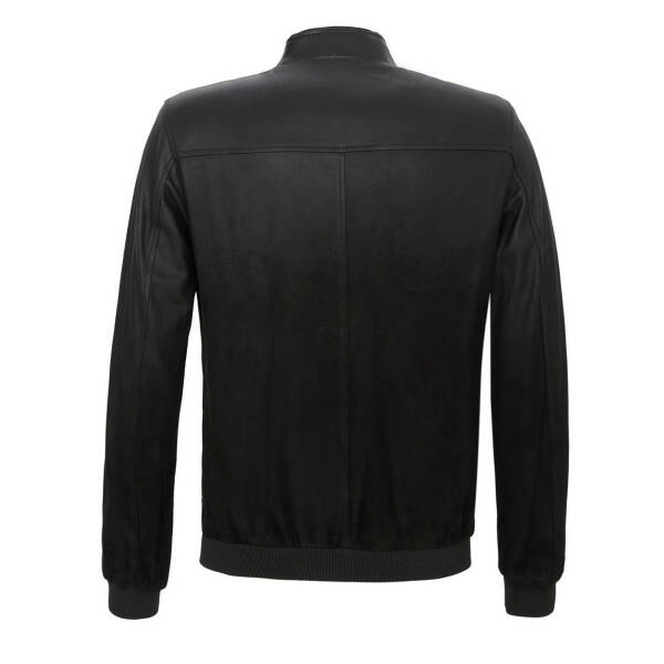 Siyah Deri Erkek Deri Mont - E22KDM310431-Q7I - 4