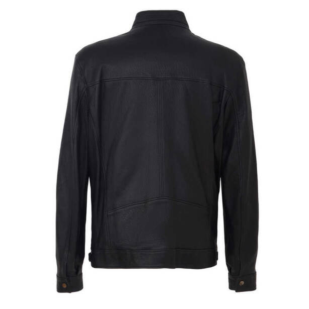 Siyah Deri Erkek Deri Mont - E23BDM310543-Q4O - 4