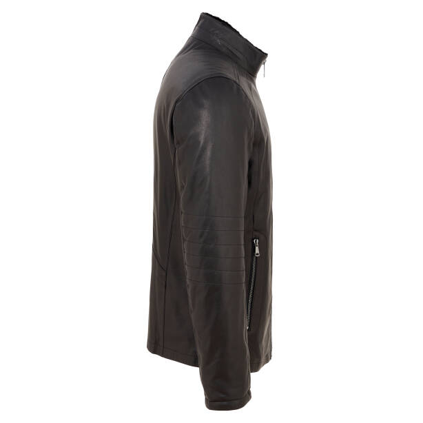 Siyah Deri Erkek Deri Mont - E23BKM310468-Q3H - 3