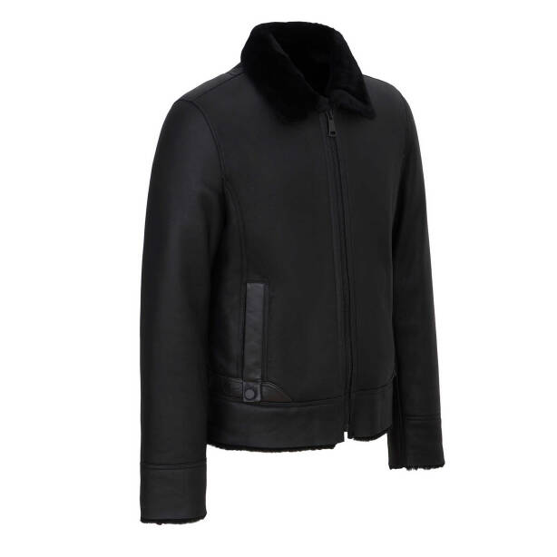 Siyah Deri Erkek Deri Mont - E23KKM310520-Q3H - 2