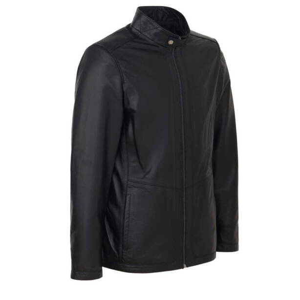 Siyah Deri Erkek Deri Mont - E24IDM310553-Q3H - 2