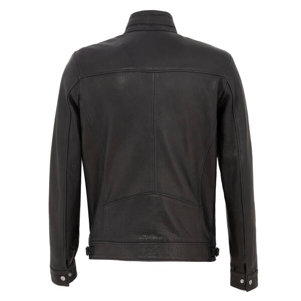 Siyah Deri Erkek Deri Mont - E25KDM310603-Q4O - 4