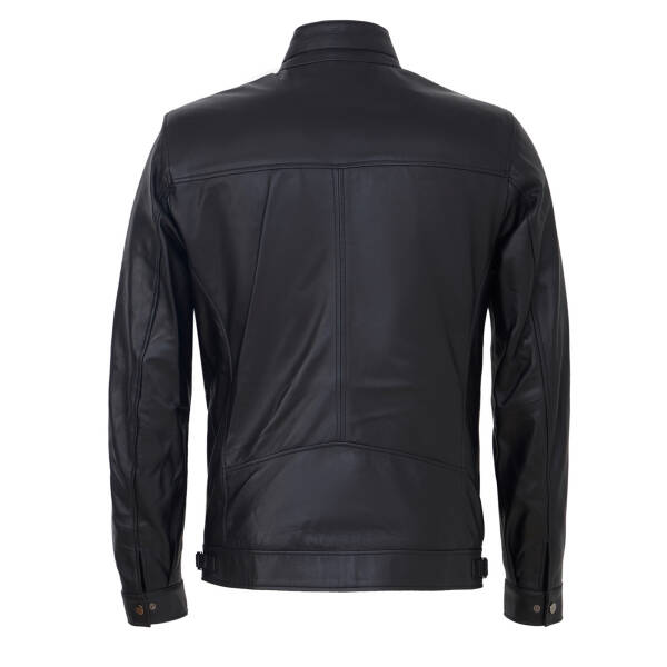 Siyah Deri Erkek Deri Mont - E25KDM310604-Q3H - 4