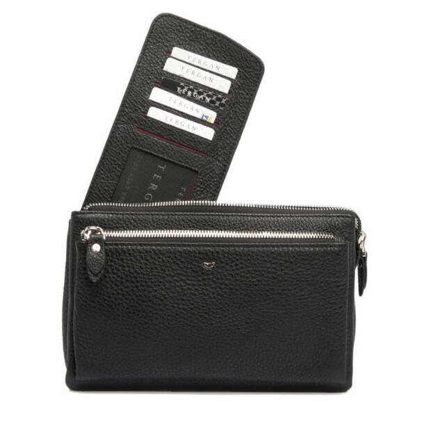 Siyah Hakiki Deri Erkek El Çantası - S1PC00021217-A6F - Tergan